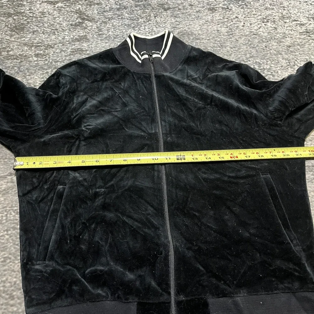 Burberry Golf Striped Bomber Jacket Womens Medium Black Full Zip Velvet Designer